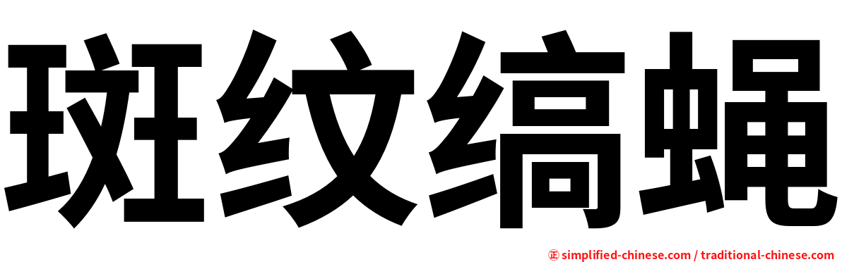 斑纹缟蝇