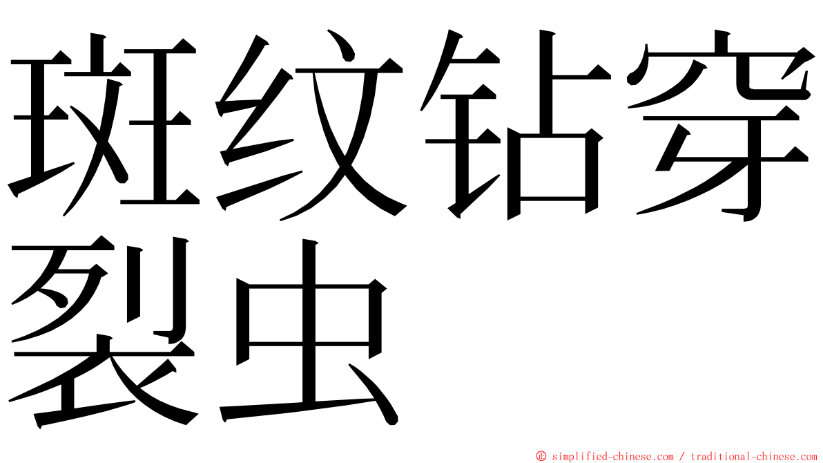 斑纹钻穿裂虫 ming font