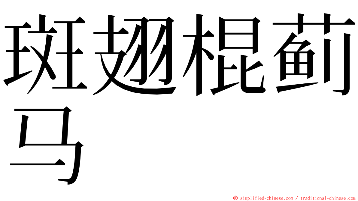 斑翅棍蓟马 ming font