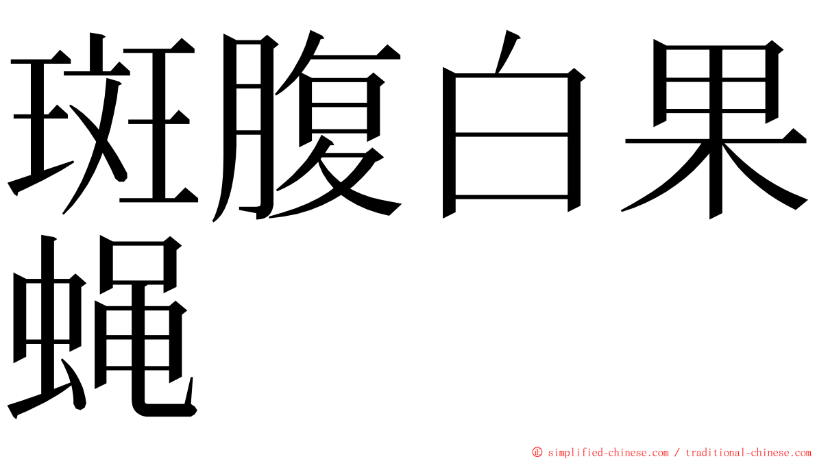 斑腹白果蝇 ming font