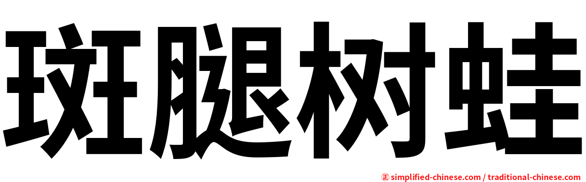 斑腿树蛙
