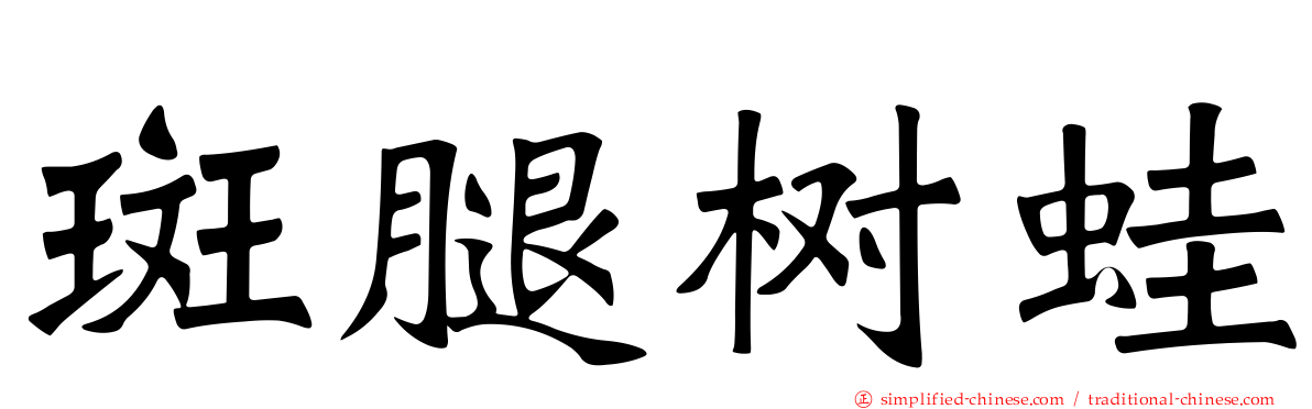 斑腿树蛙