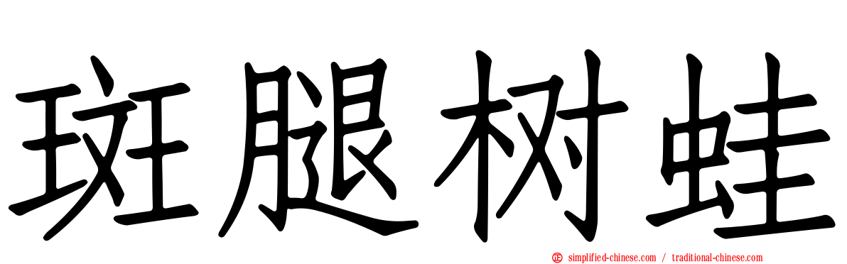 斑腿树蛙