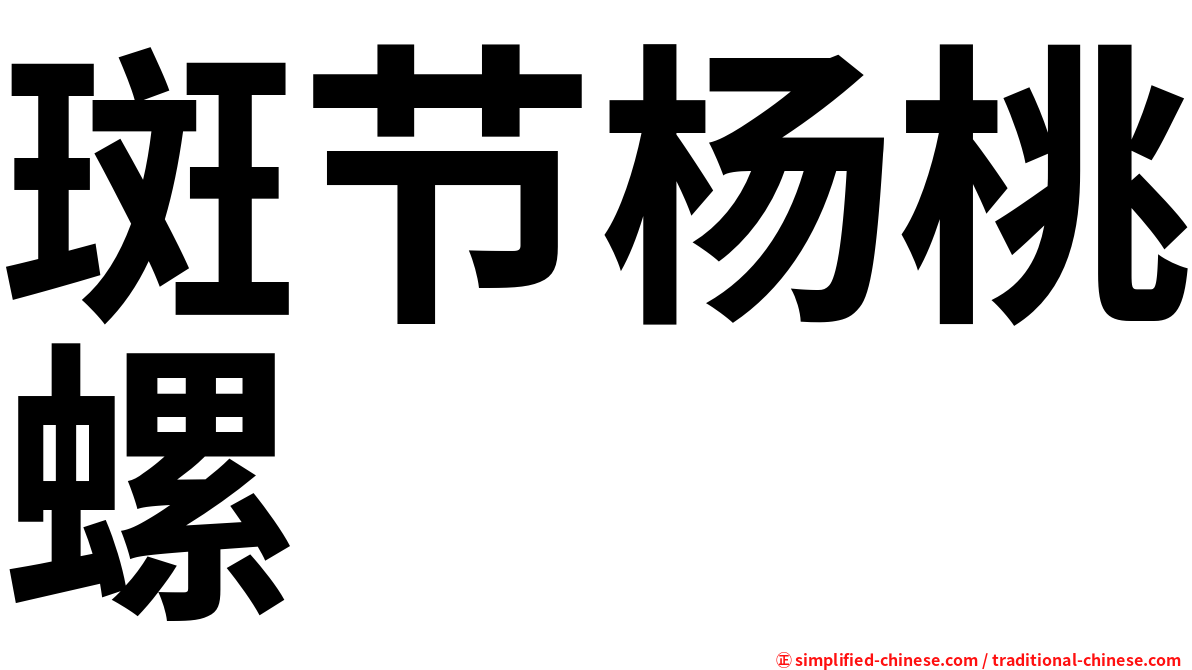 斑节杨桃螺