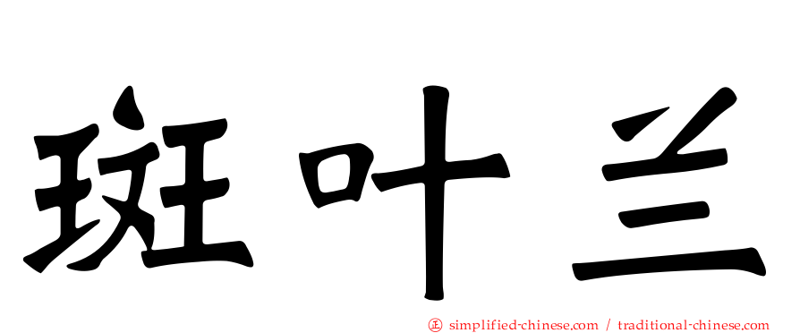 斑叶兰