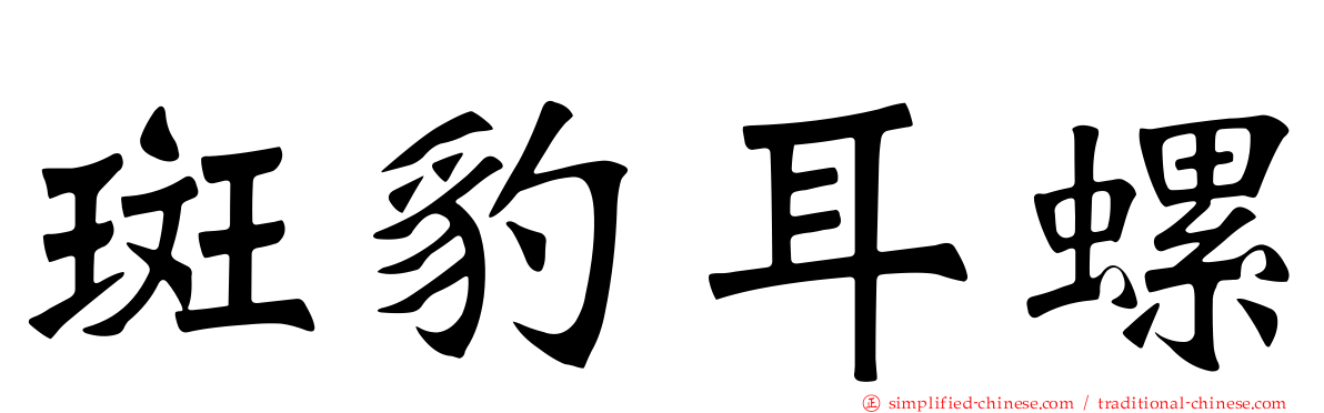 斑豹耳螺