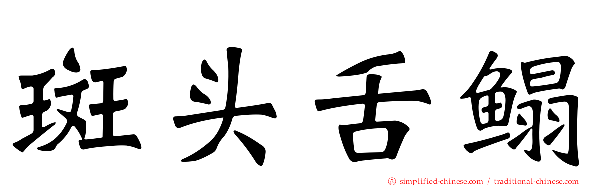 斑头舌鳎