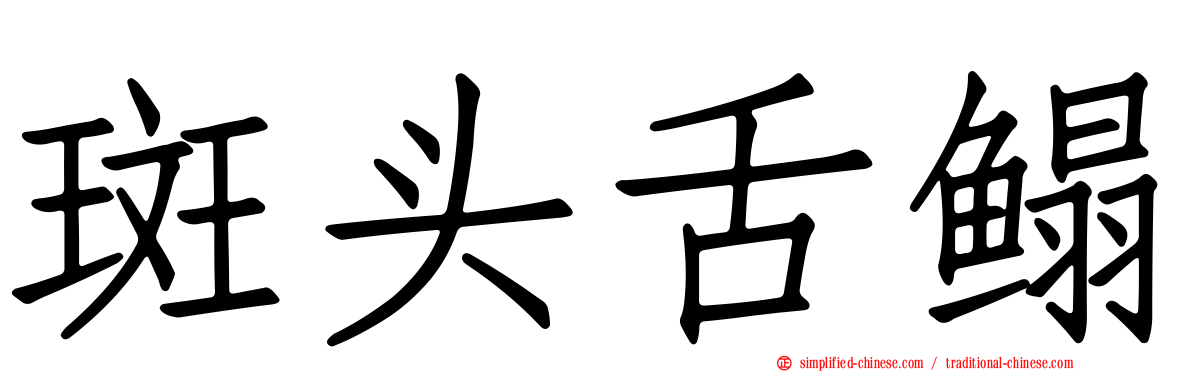 斑头舌鳎