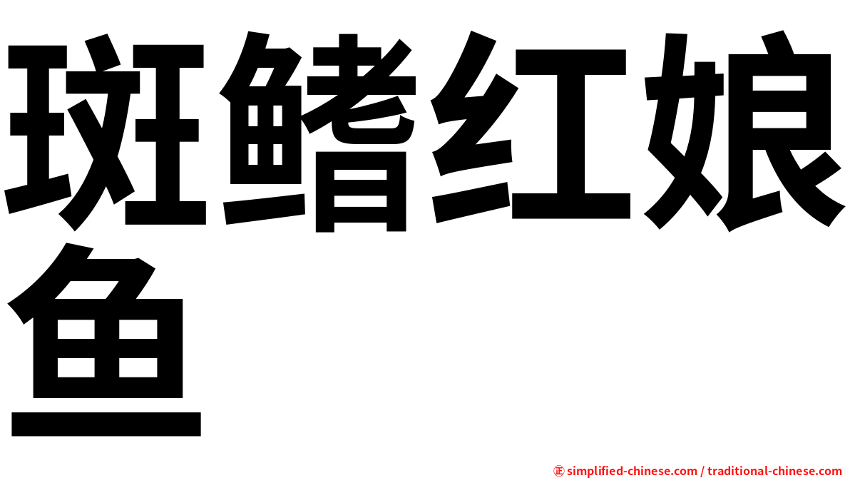 斑鳍红娘鱼