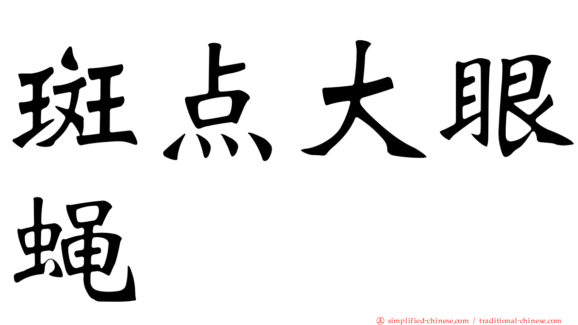 斑点大眼蝇