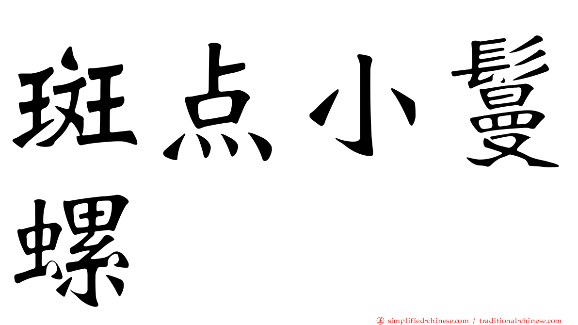 斑点小鬘螺