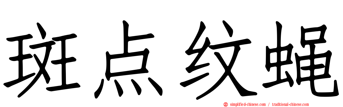 斑点纹蝇