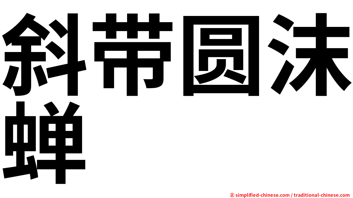 斜带圆沫蝉