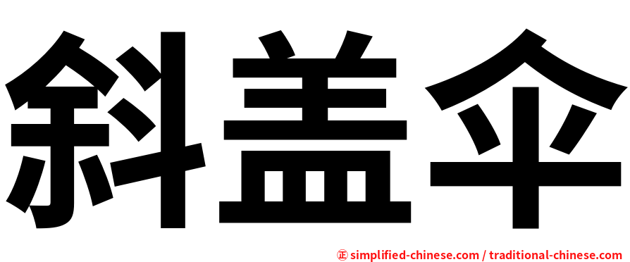 斜盖伞