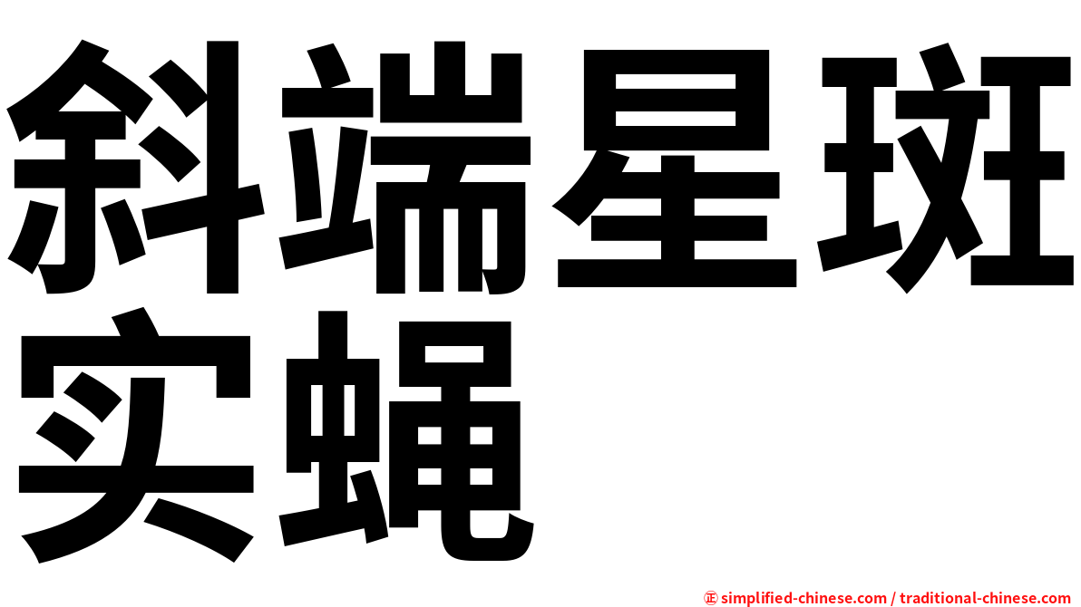 斜端星斑实蝇