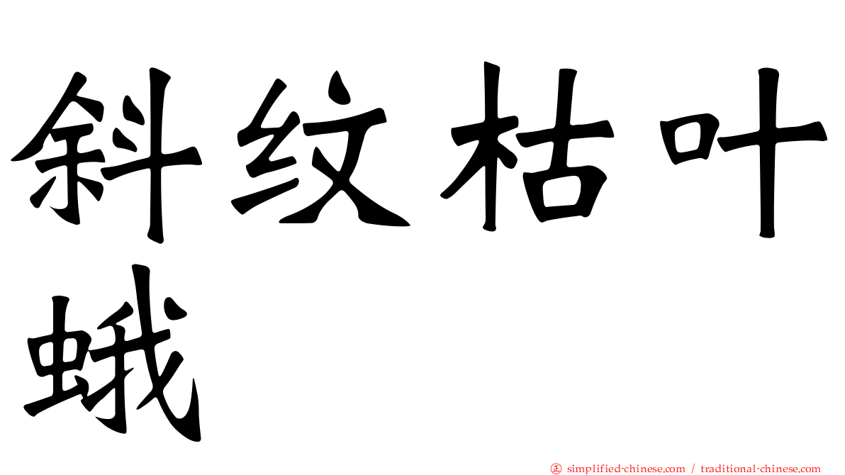 斜纹枯叶蛾
