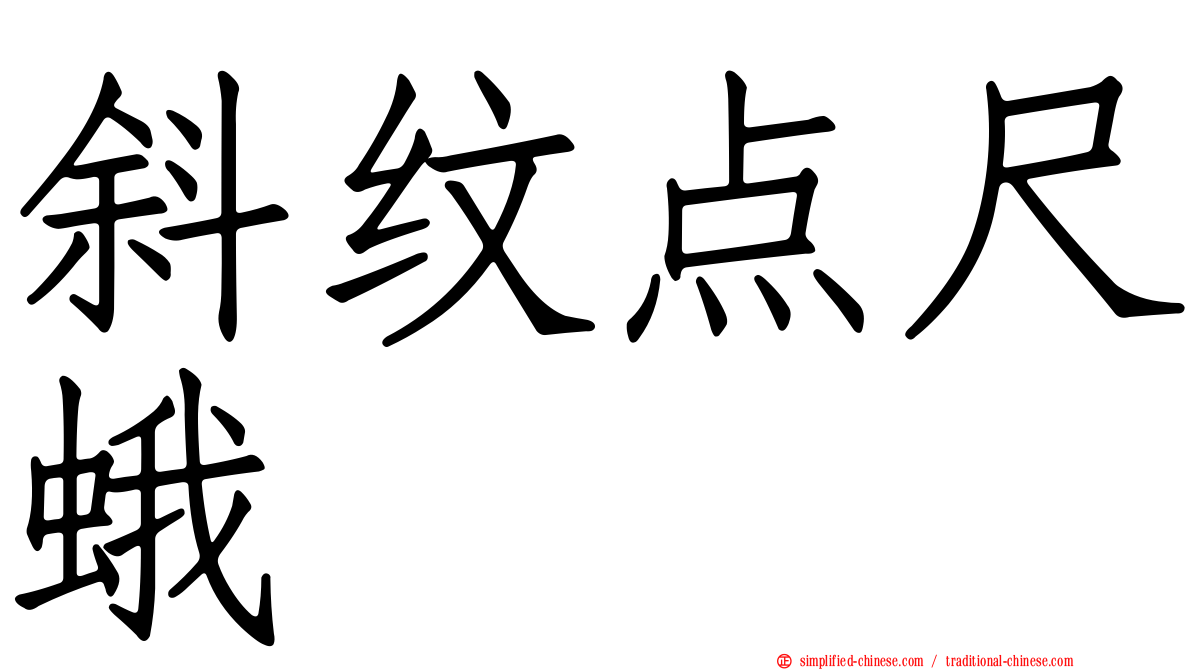 斜纹点尺蛾