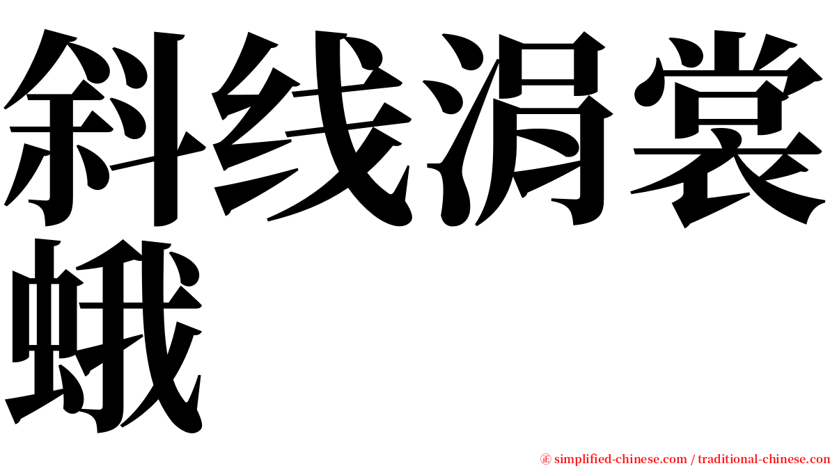 斜线涓裳蛾 serif font