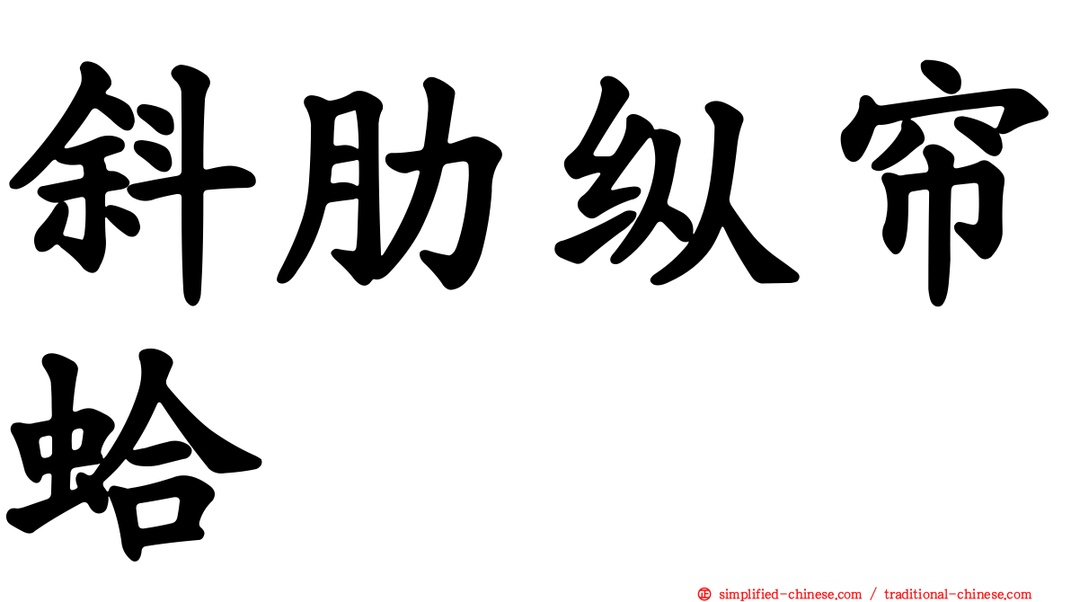 斜肋纵帘蛤