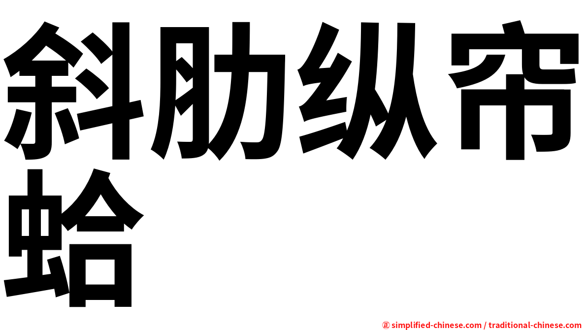 斜肋纵帘蛤