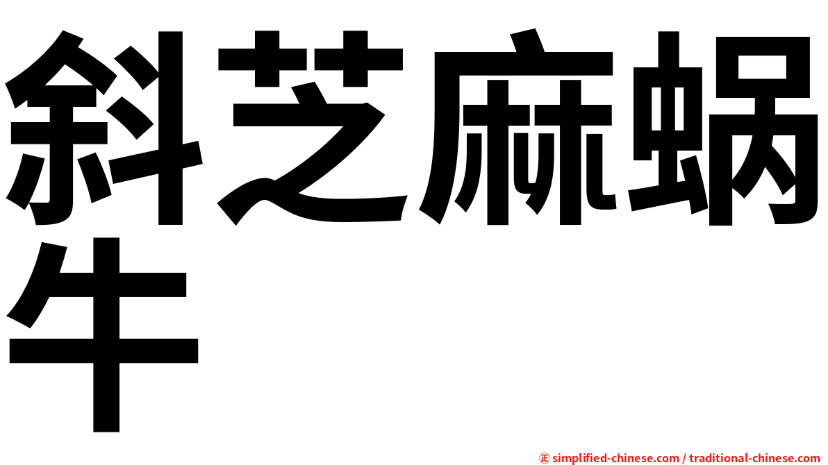 斜芝麻蜗牛