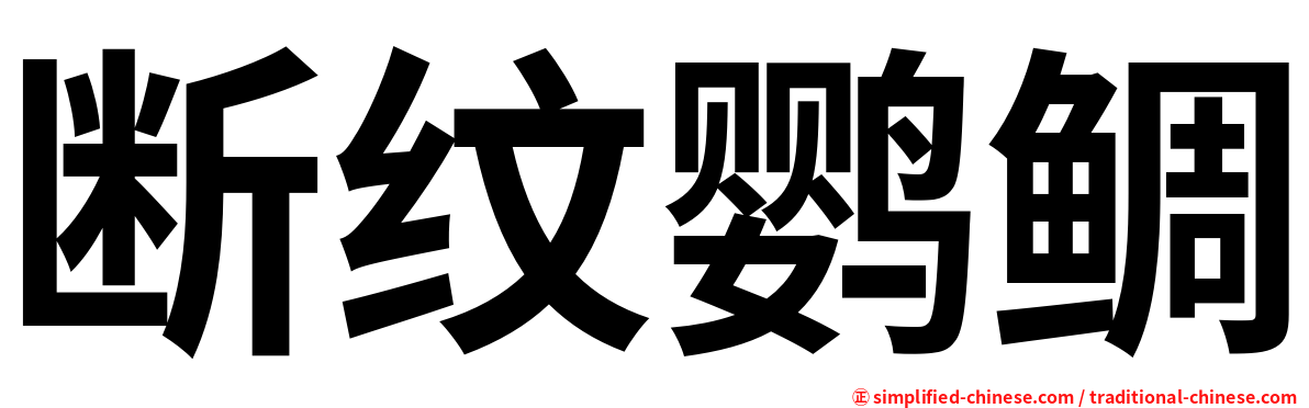 断纹鹦鲷