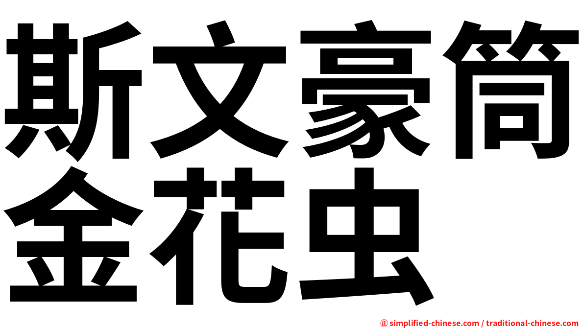斯文豪筒金花虫