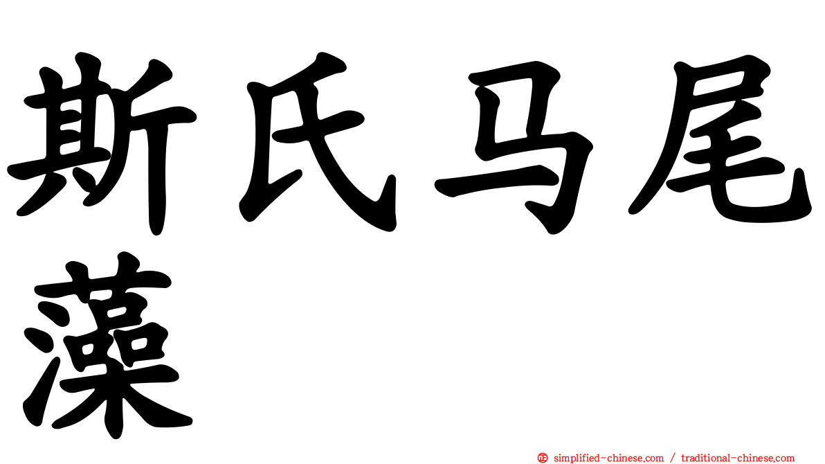 斯氏马尾藻