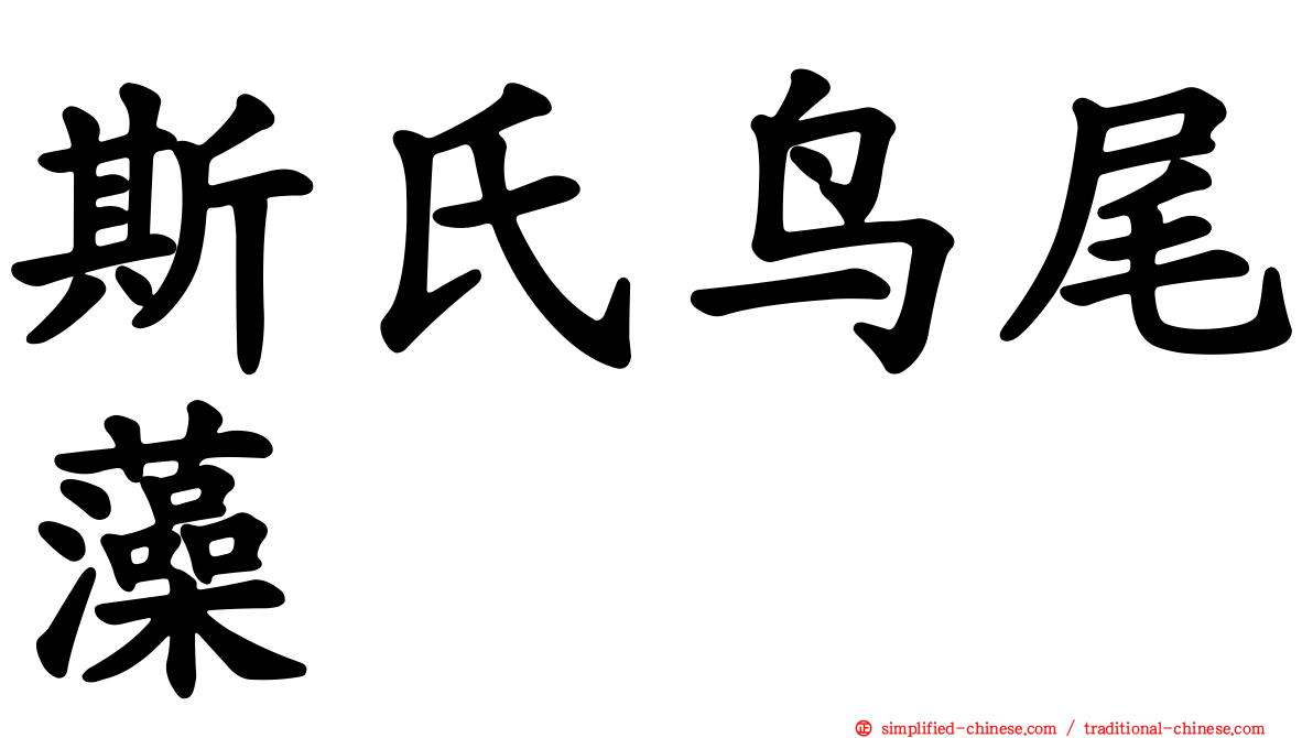 斯氏鸟尾藻
