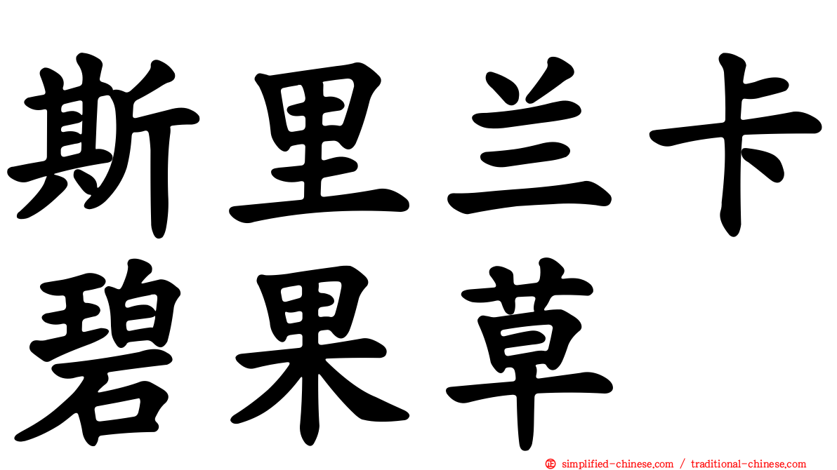 斯里兰卡碧果草