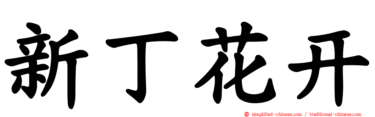 新丁花开