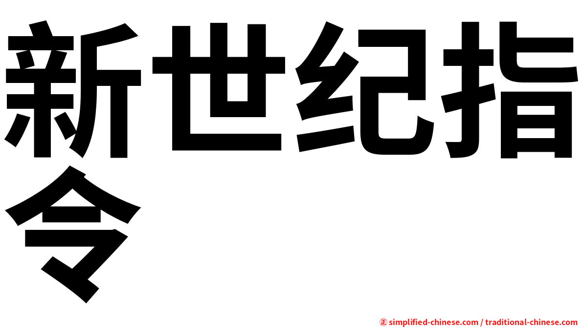 新世纪指令