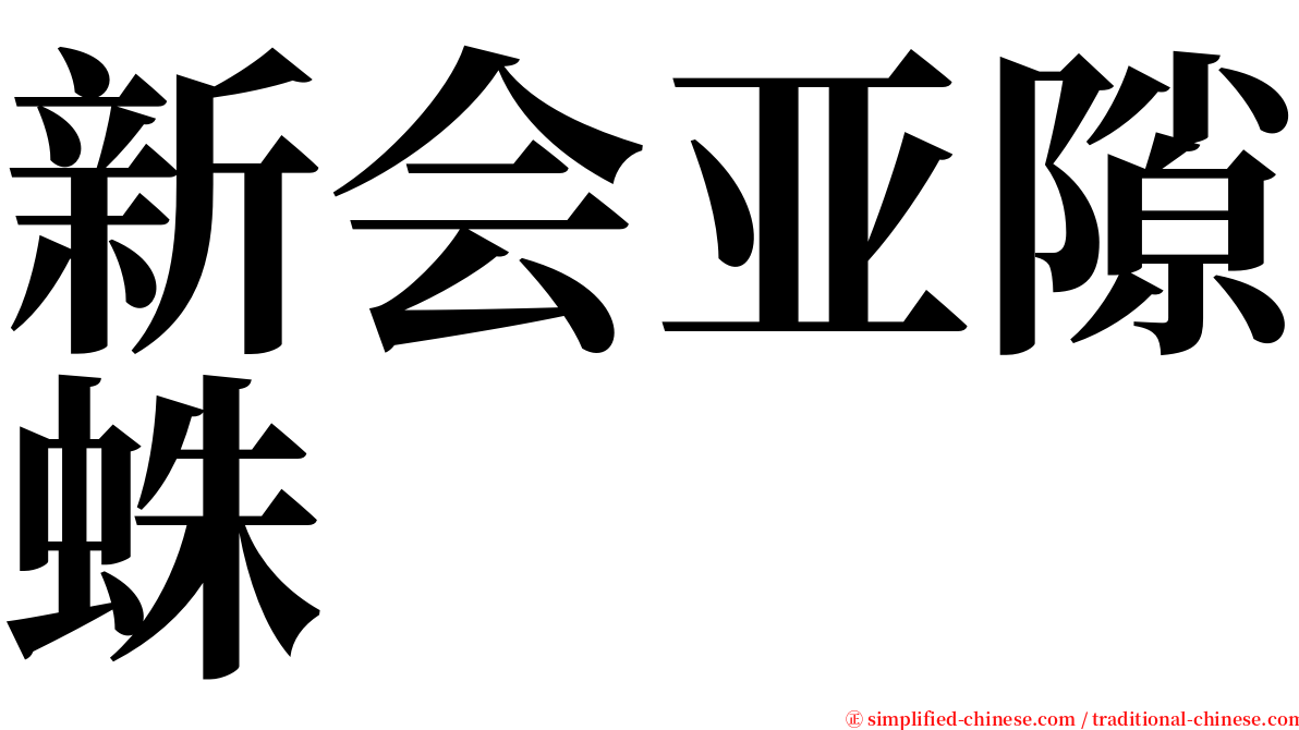 新会亚隙蛛 serif font