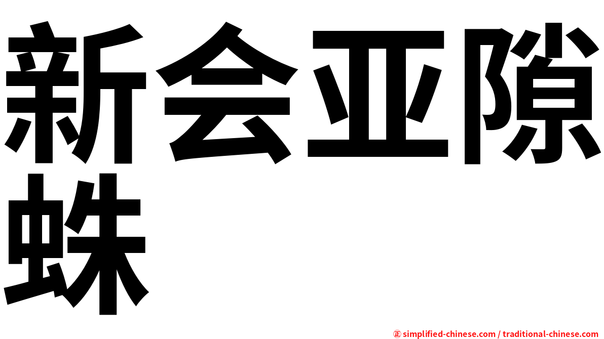新会亚隙蛛