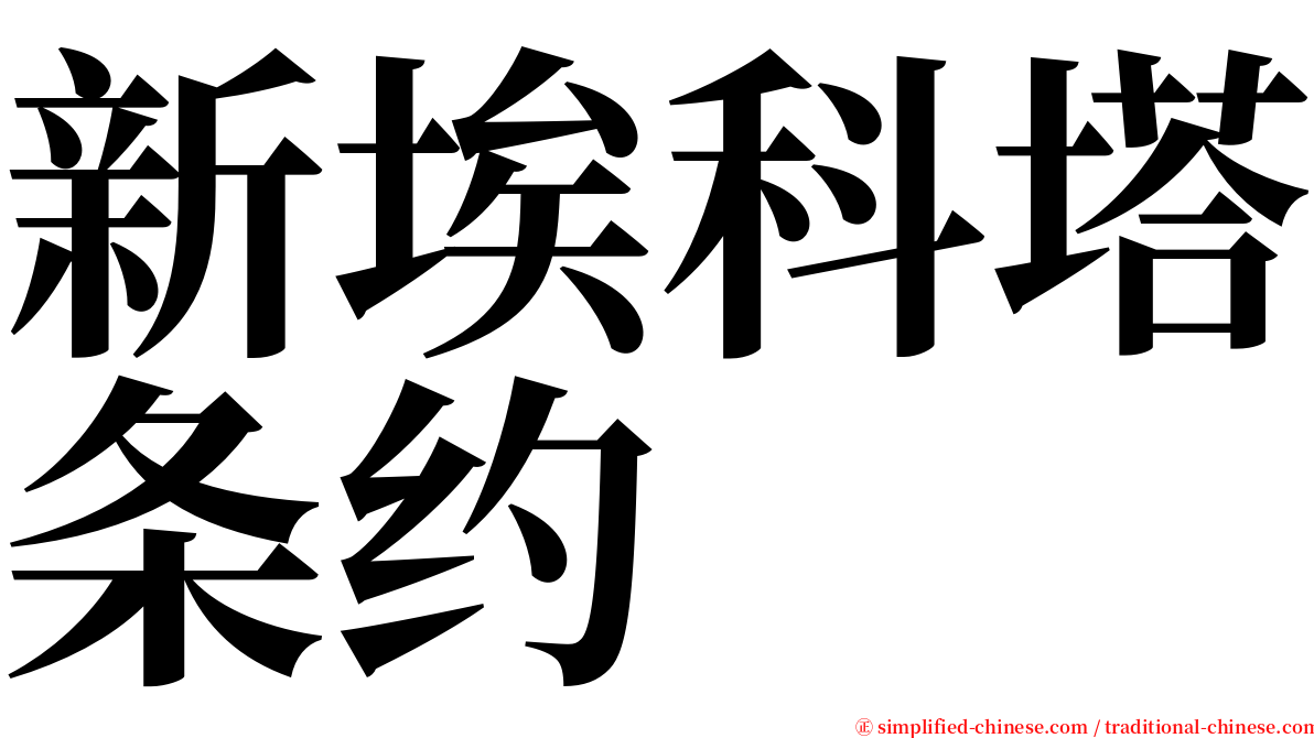 新埃科塔条约 serif font