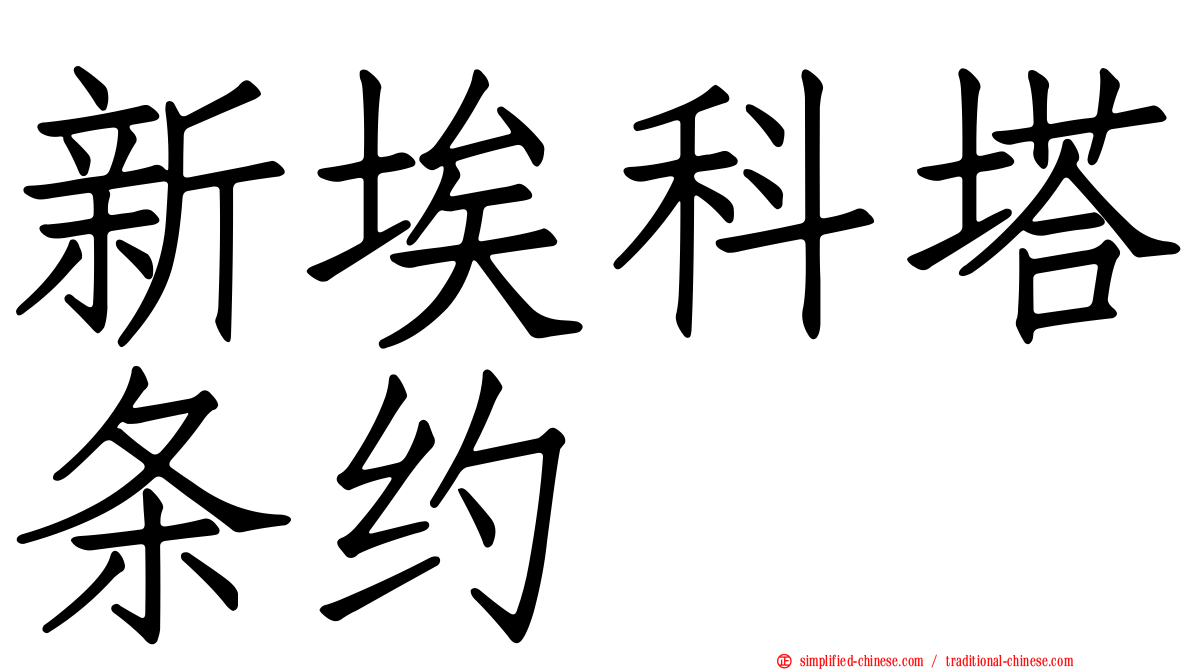 新埃科塔条约