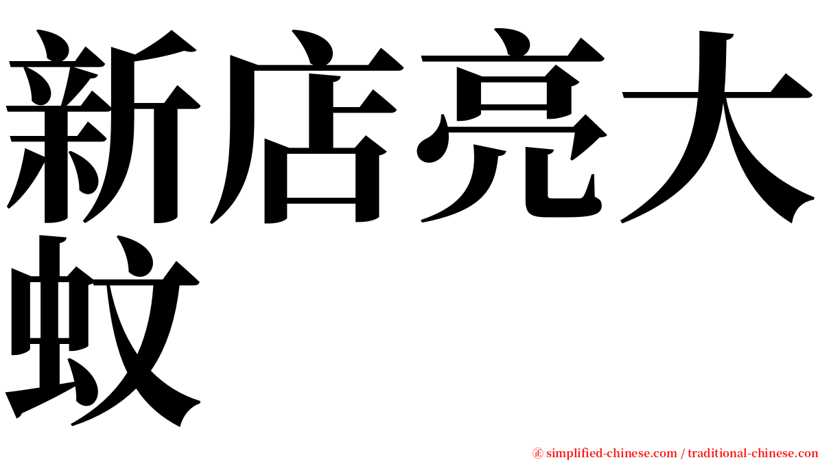 新店亮大蚊 serif font