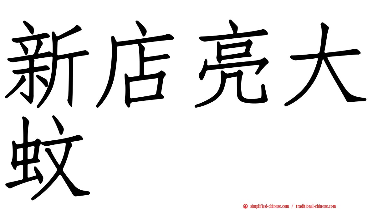 新店亮大蚊