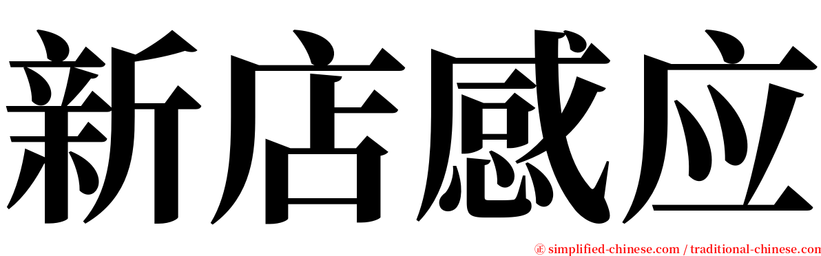 新店感应 serif font