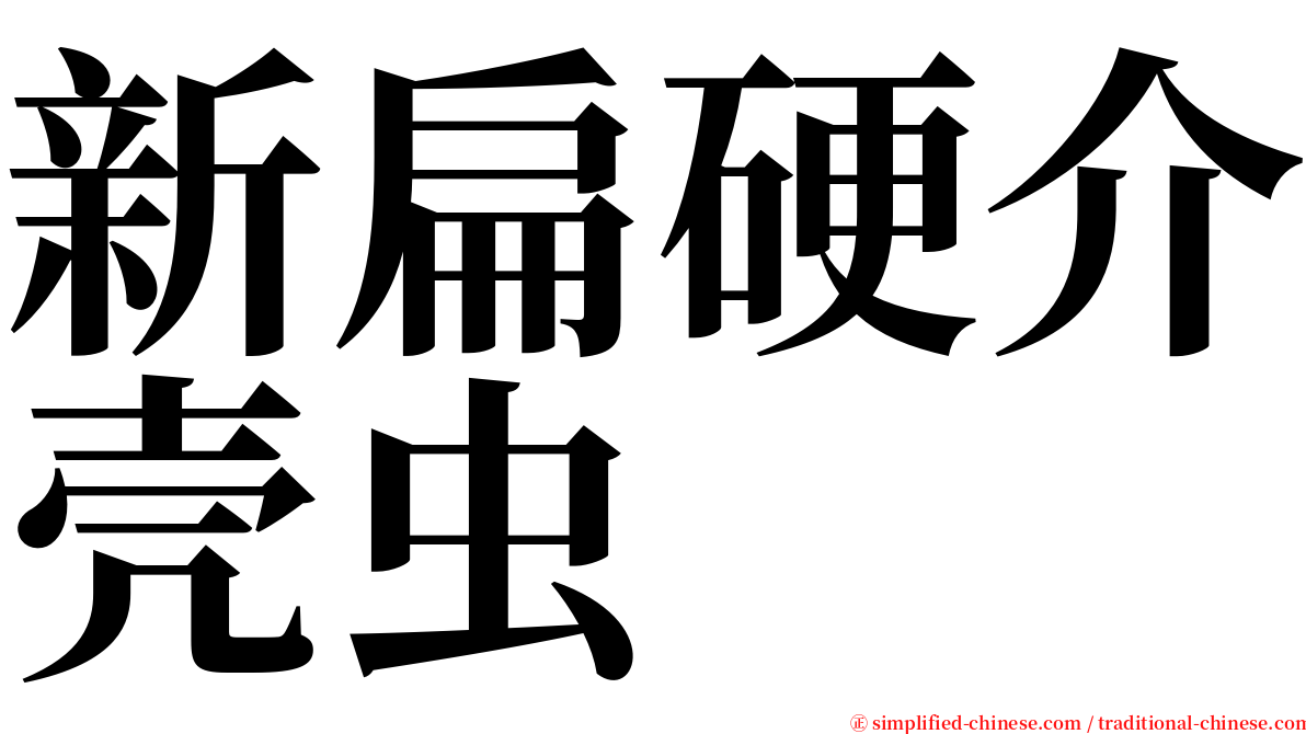 新扁硬介壳虫 serif font