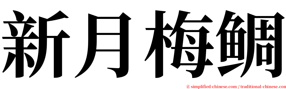 新月梅鲷 serif font