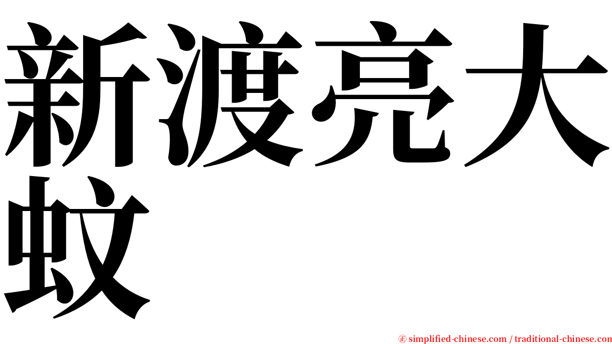 新渡亮大蚊 serif font