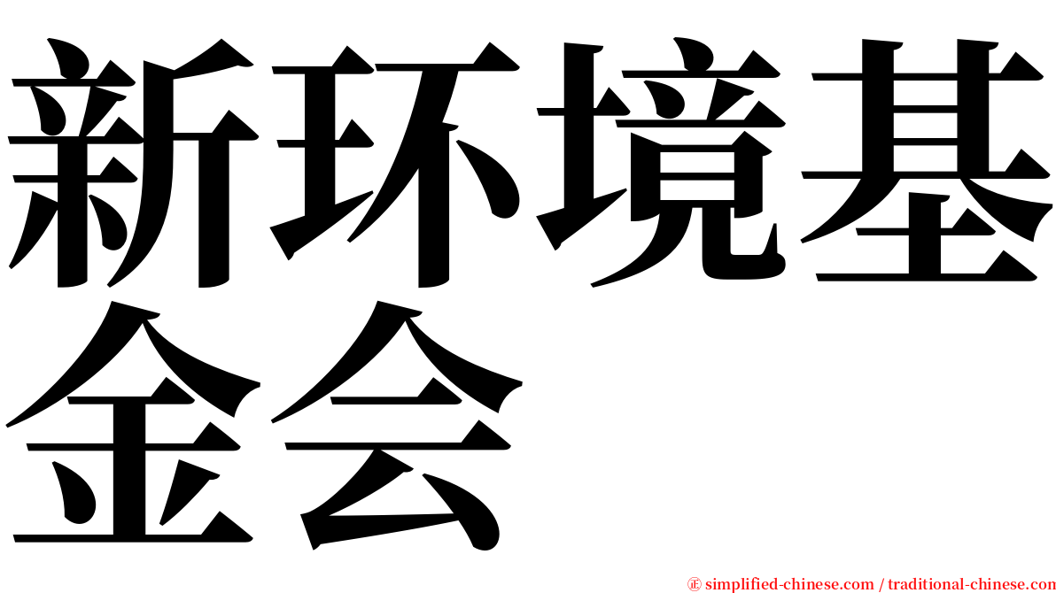 新环境基金会 serif font