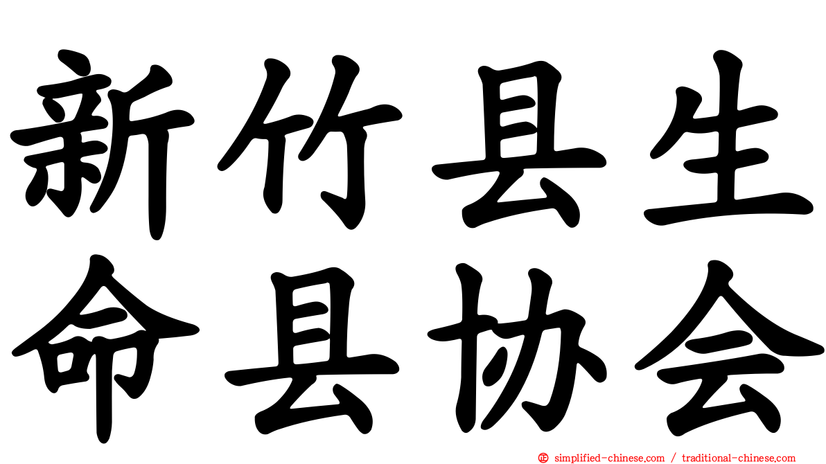 新竹县生命县协会