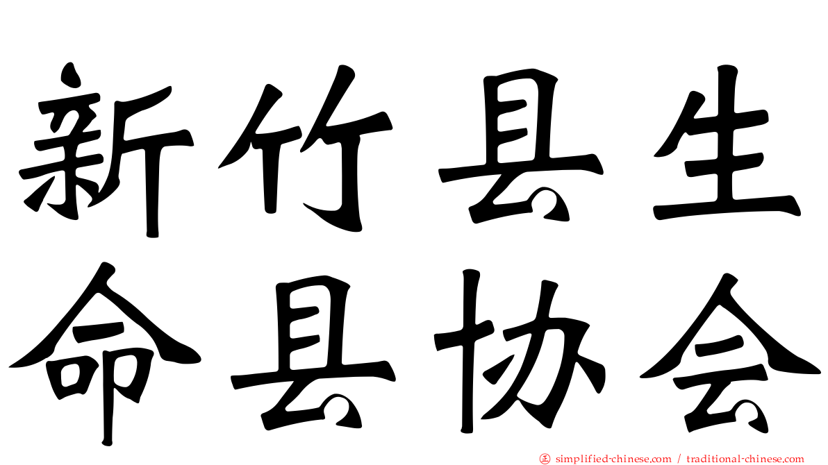 新竹县生命县协会
