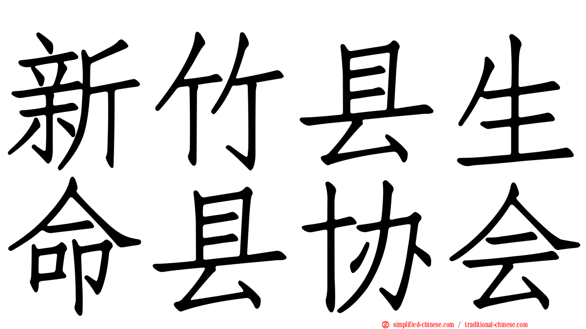 新竹县生命县协会