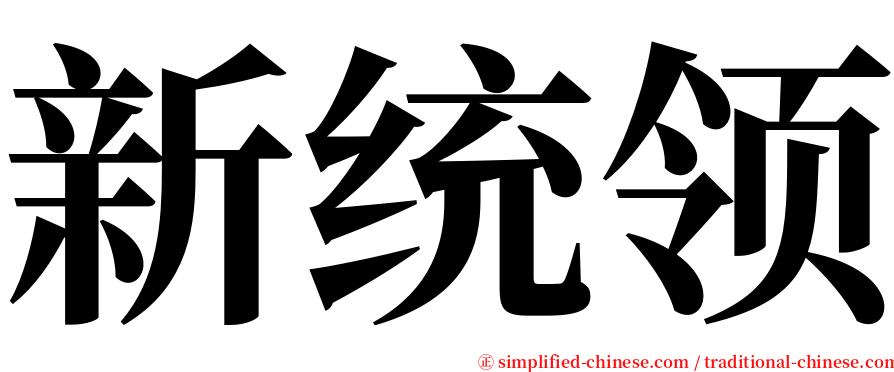 新统领 serif font