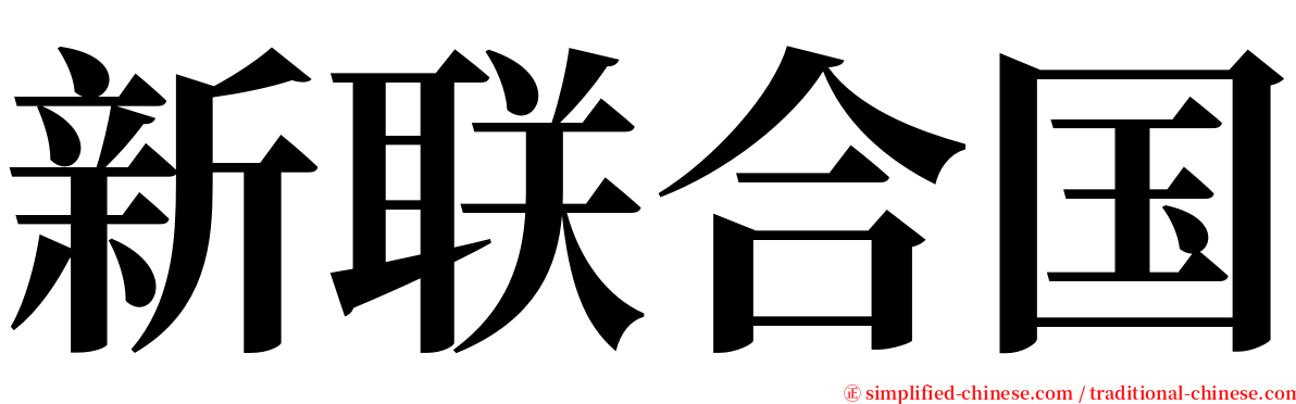新联合国 serif font