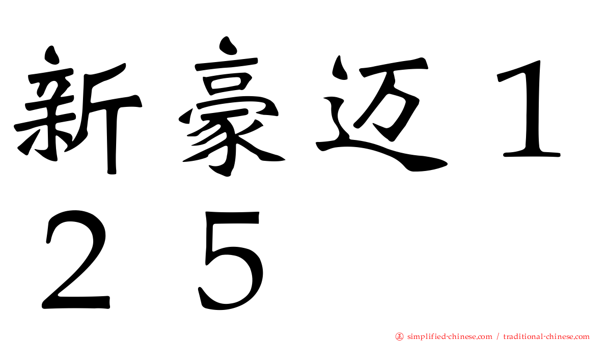 新豪迈１２５