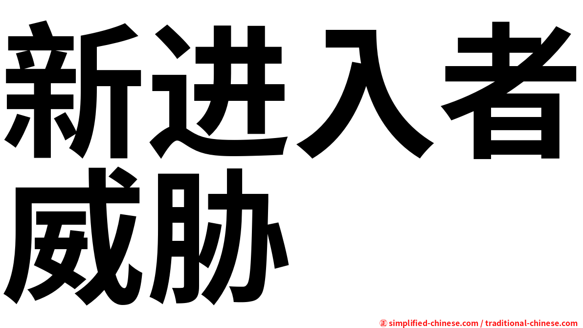 新进入者威胁